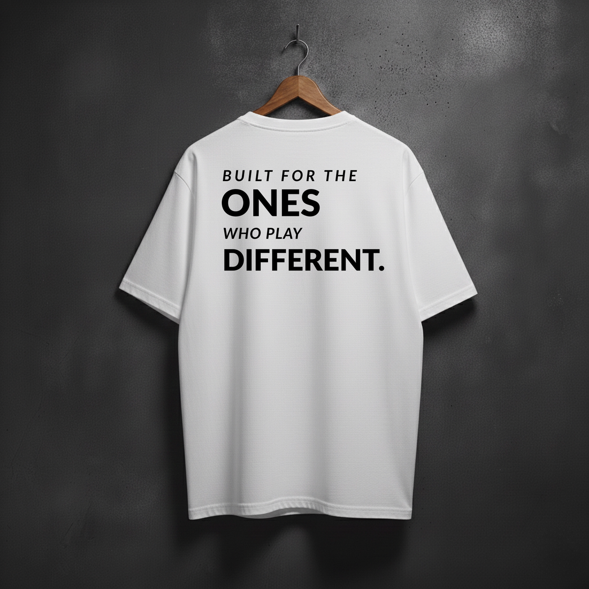 Loud Type ,, Built Different'' ovesized tee
