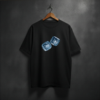 Black t-shirt with ice dice front chest