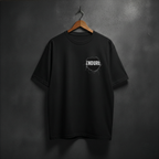 Black t-shirt with 'ENDURE' patch on the left side chest