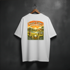 White t-shirt with a graphic design of Sunset Valley Country Club back view